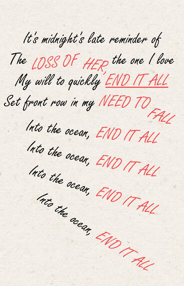 Into the Ocean Lyric Poster