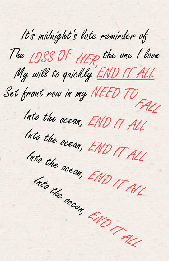 Into the Ocean Lyric Poster